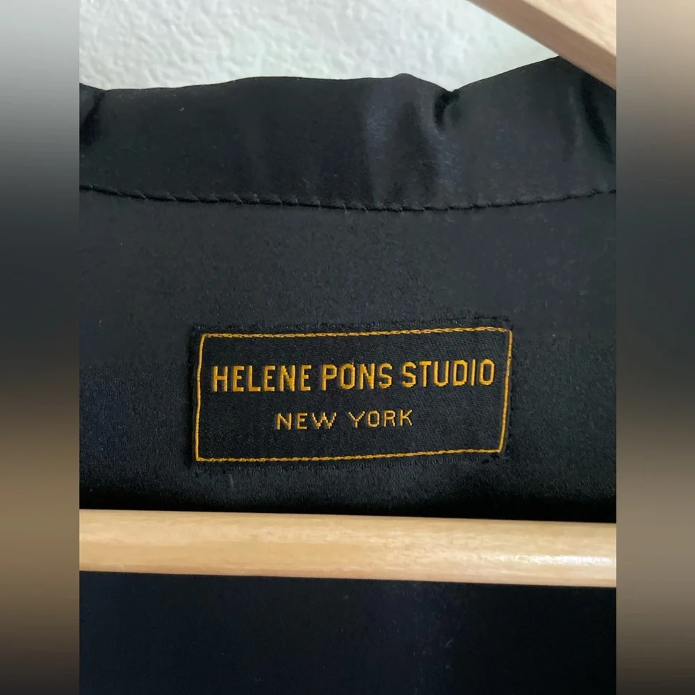 Early 1900s Black and Gold Silk Brocade Coat Designer Helene Pons Studio - Picture 6 of 16